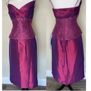 Duo chrome dress by Jade Couture